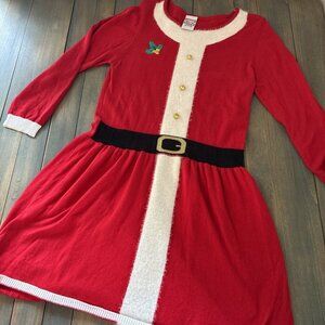 Well Worn Holiday UglyChristmas Santa Sweater Dress Tunic Red Size L 14-16 (XM6)